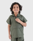 Half Zip Collar Shirt