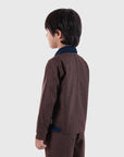 Corduroy Collar Melange Jacket