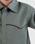 Contrast Pipe Collar Jacket
