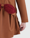 Curved Peplum Bow Dress