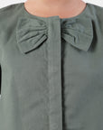 Bow Detail Peplum Jacket
