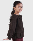 Bow Detail Peplum Jacket
