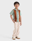 Color-Block Stripe Shirt