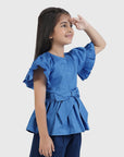Bow Detail Peplum Top