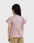 Bow Detail Peplum Top