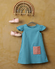 Daisy dress with pleated pocket