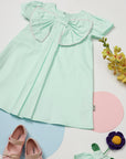Bow Dress with Piping Detail