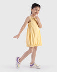 Balloon Dress with Smocked Panels
