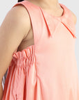 Balloon Dress with Smocked Panels