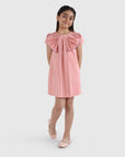Bow Dress with Piping Detail