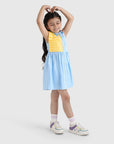 Button Dress with Pleat Panel