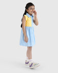 Button Dress with Pleat Panel