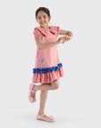 Peter Collar dress with Ruffles