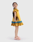 Peter Collar dress with Ruffles