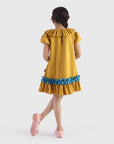Peter Collar dress with Ruffles