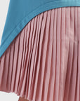 Pleated dress with collar