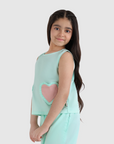 Ruffle Heart Pocket Top
