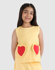 Ruffle Heart Pocket Top