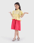 Ruffle Waist Shirt Dress