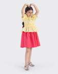 Ruffle Waist Shirt Dress
