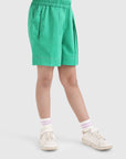 Stitch Detail Pleated Shorts