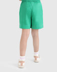 Stitch Detail Pleated Shorts