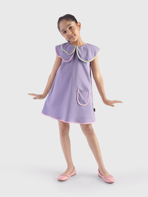 Swing Dress with Layer Collar