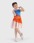 Tiered Dress with Round Bag