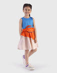 Tiered Dress with Round Bag