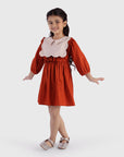 Twirl Dress with Scallop Cape