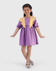 Twirl Dress with Scallop Collar