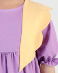 Twirl Dress with Scallop Collar