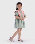 Twirl Dress with Scallop Collar
