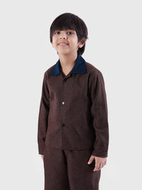 Corduroy Collar Melange Jacket