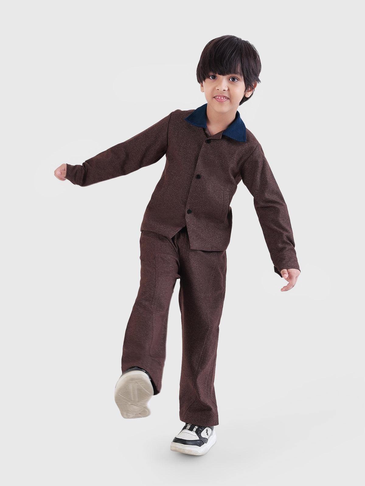 Corduroy Collar Melange Jacket