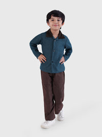 Corduroy Collar Melange Jacket