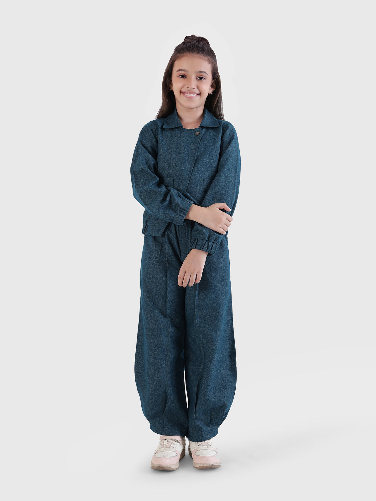 Melange Pleated Trousers