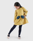 Curved Peplum Bow Dress