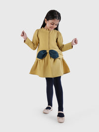 Curved Peplum Bow Dress