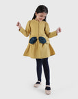 Curved Peplum Bow Dress