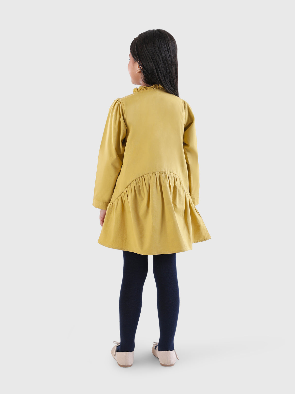 Curved Peplum Bow Dress