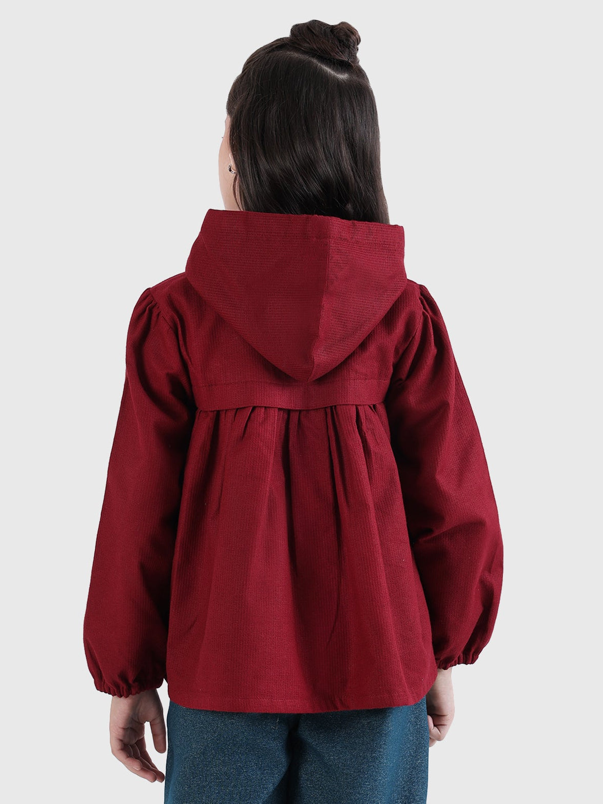 Hooded Gathered Jacket
