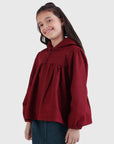 Hooded Gathered Jacket