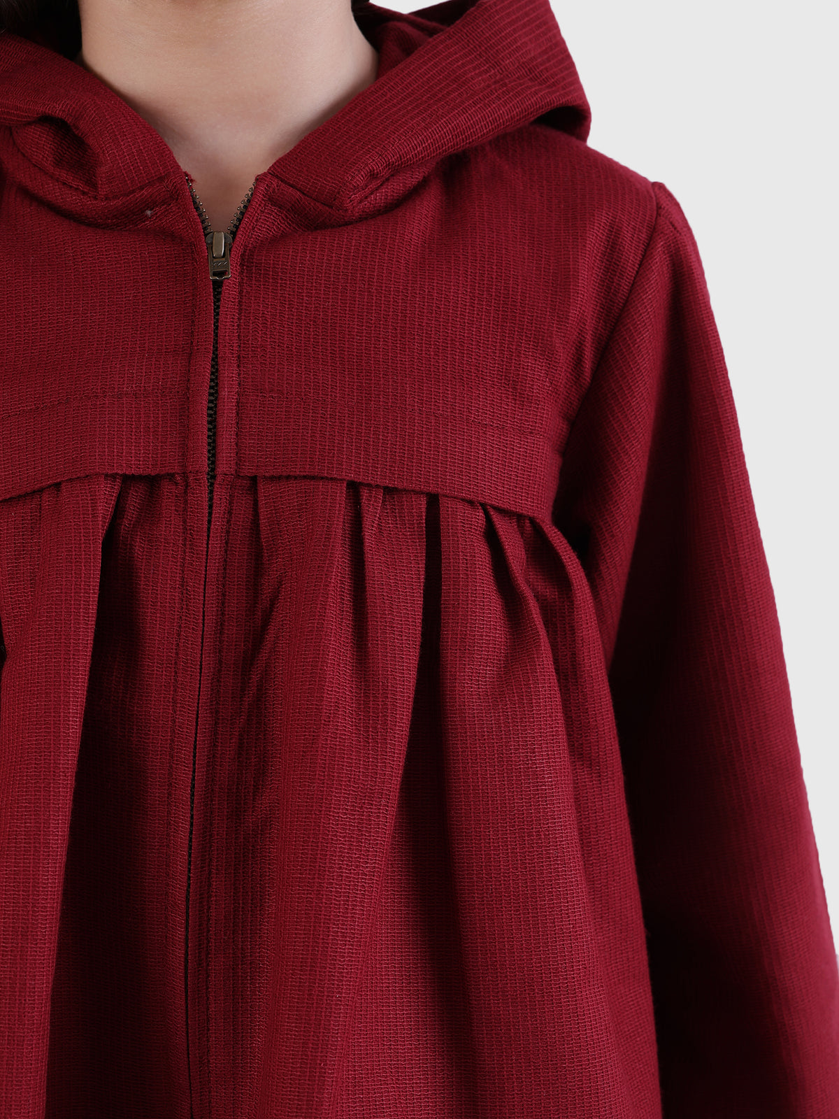 Hooded Gathered Jacket