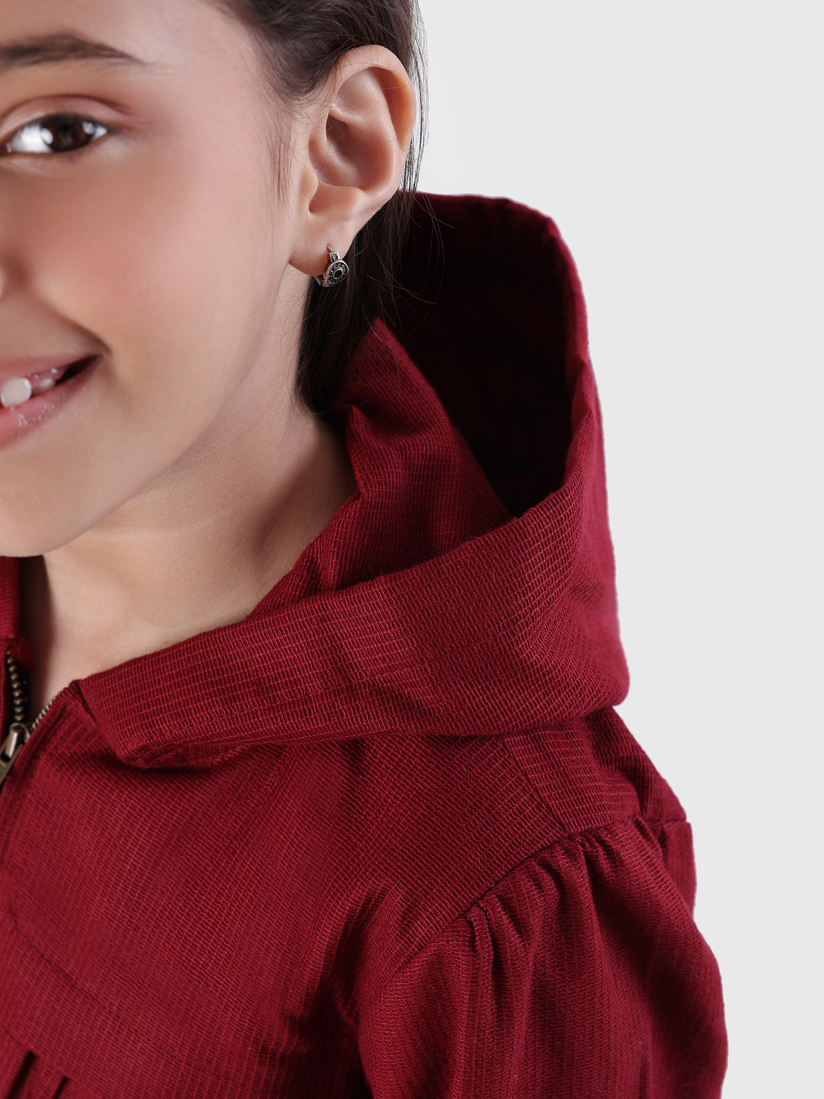 Hooded Gathered Jacket