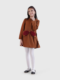 Curved Peplum Bow Dress