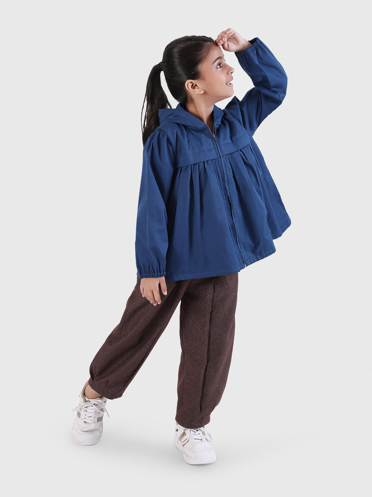 Hooded Gathered Jacket