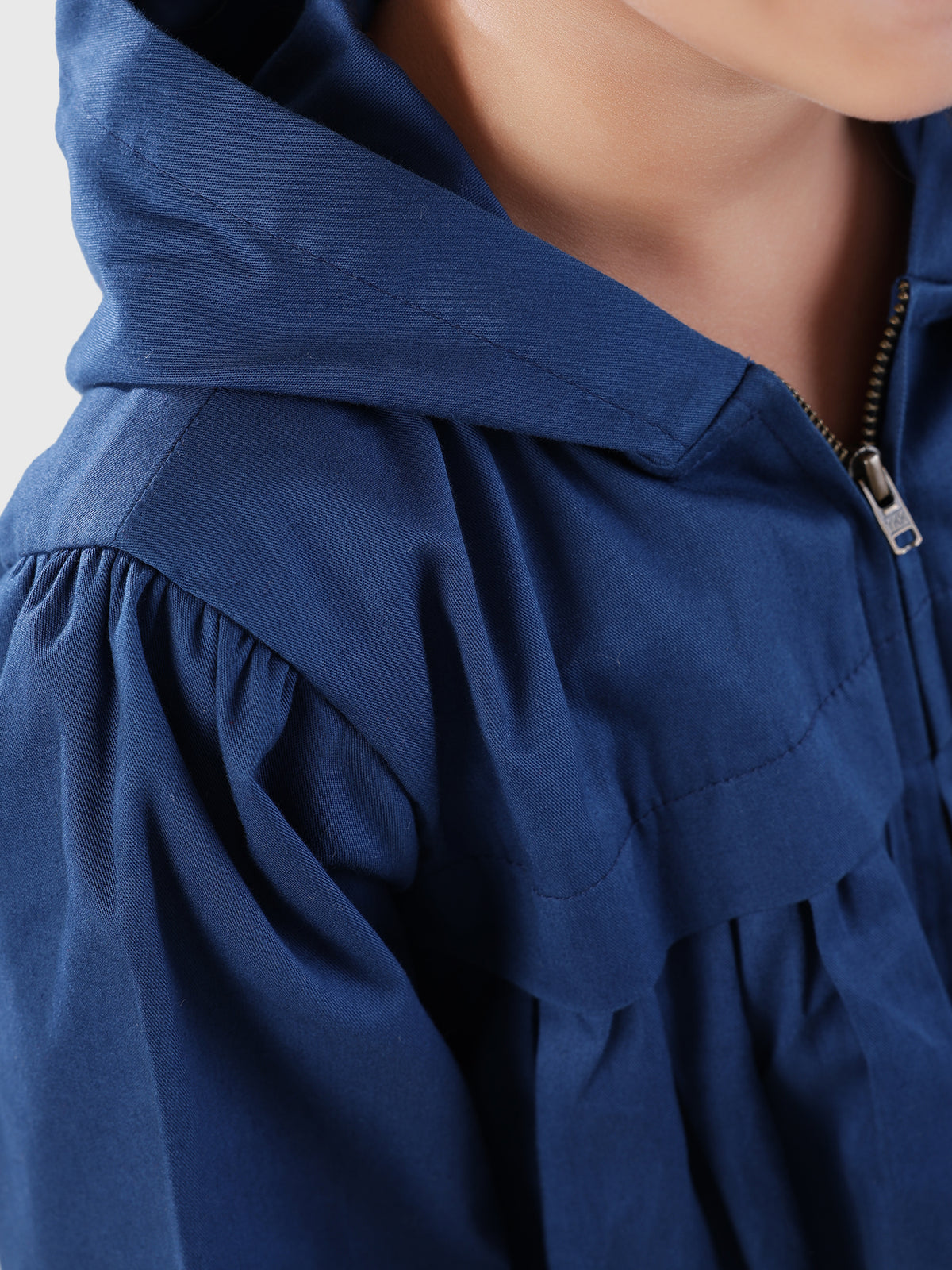 Hooded Gathered Jacket