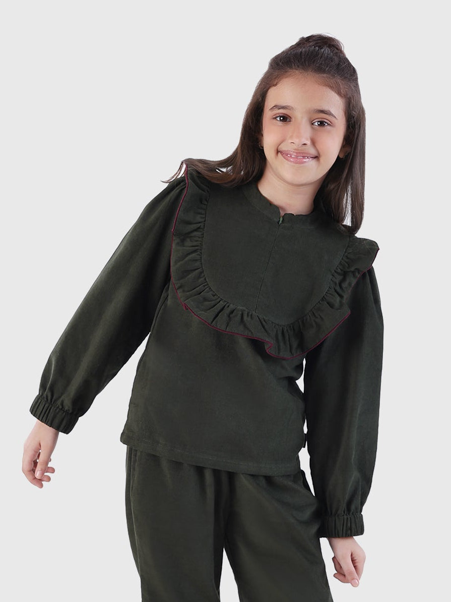 Frill Zip-Up Top