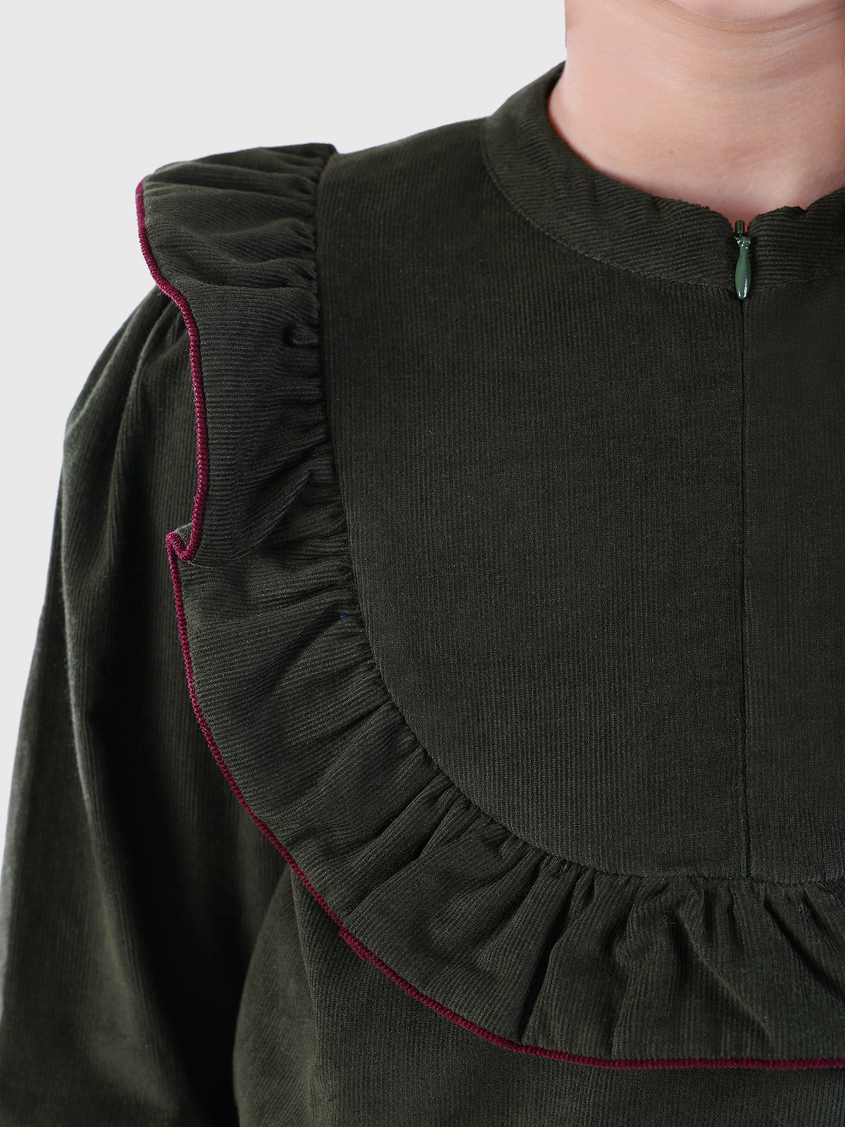 Frill Zip-Up Top
